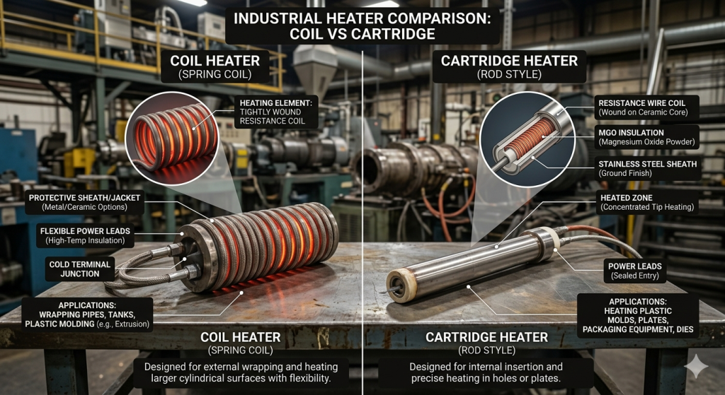 Coil Heater vs Cartridge Heater